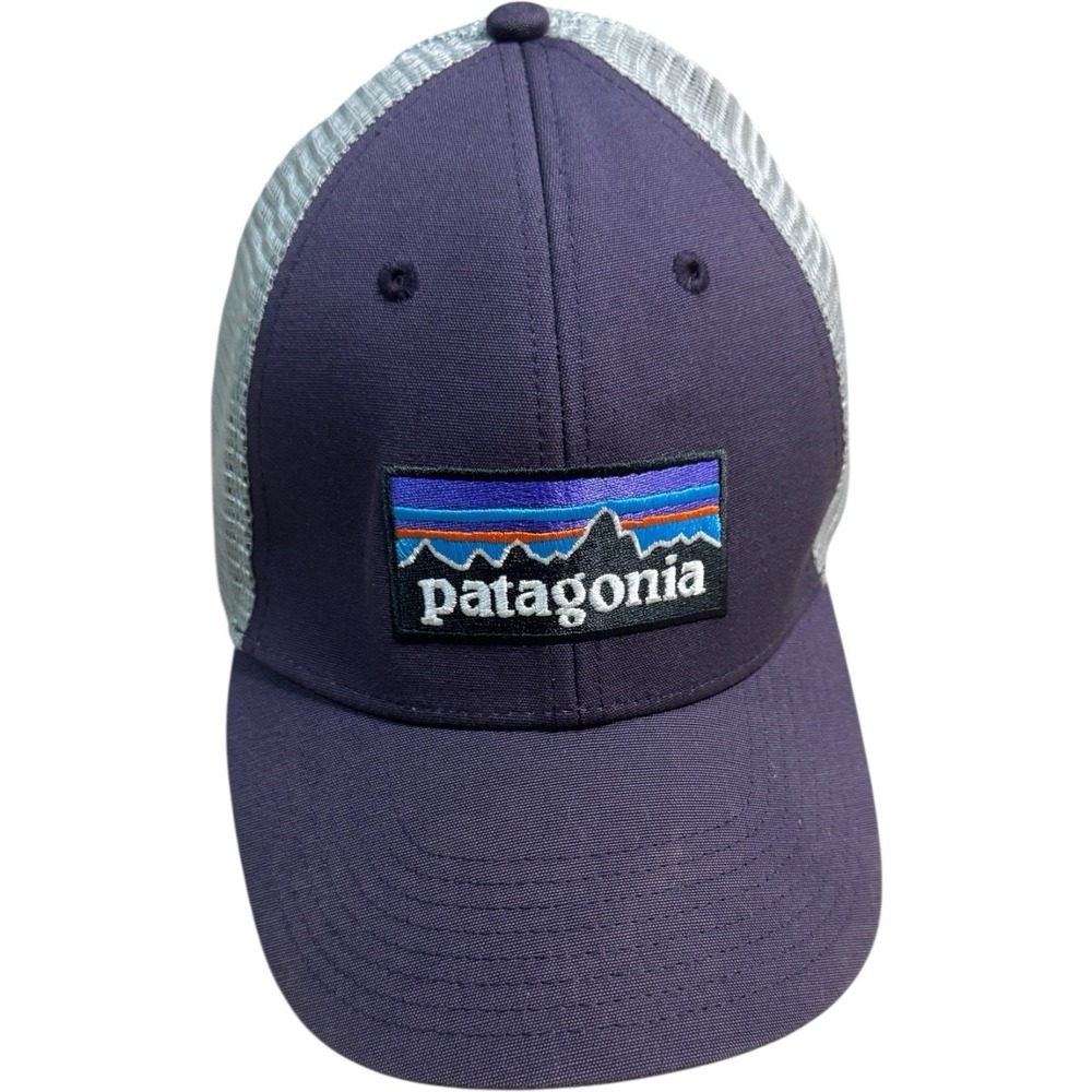 Patagonia P-6 Logo LoPro Trucker Hat Purple Adjustable Snapback Mesh Cap 38016‎